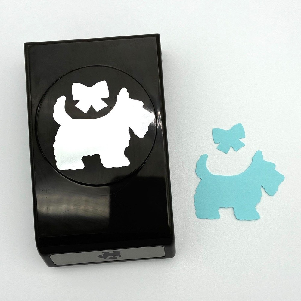 Stampin Up Christmas Scottie Stamp Set and Scottie Dog Paper Punch Bow - Picture 4 of 11